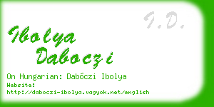ibolya daboczi business card